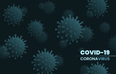 Covid-19 Corona Virüsü konsepti. Çin 'den Coronavirus Wuhan. 2019-NCoV gribi salgını. Vektör illüstrasyonu.