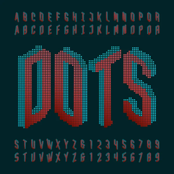 알파벳 디지털등 문자와 스타일 Typescript — 스톡 벡터