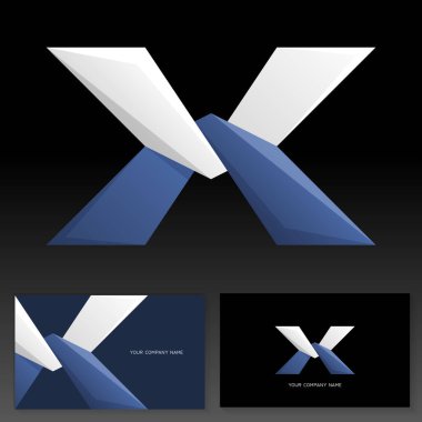 X harfi logo tasarımı Modern vektör amblemi. Kartvizit şablonları. Stok vektör illüstrasyonu.