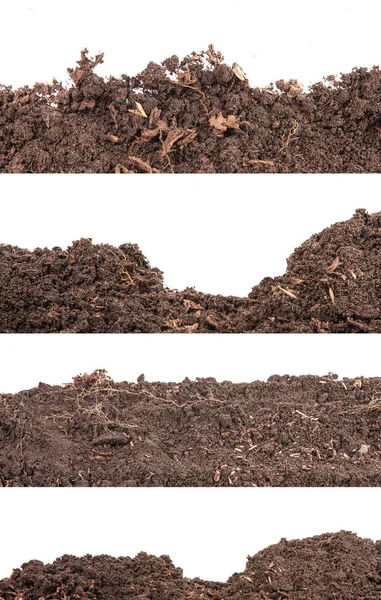 Soils for plants. isolated on white background. Set — Stock Photo, Image