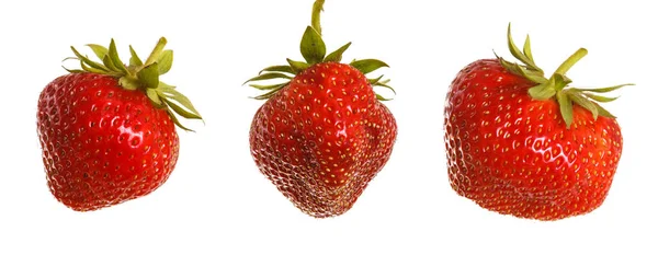 Ripe red strawberries on a white background — Stock Photo, Image