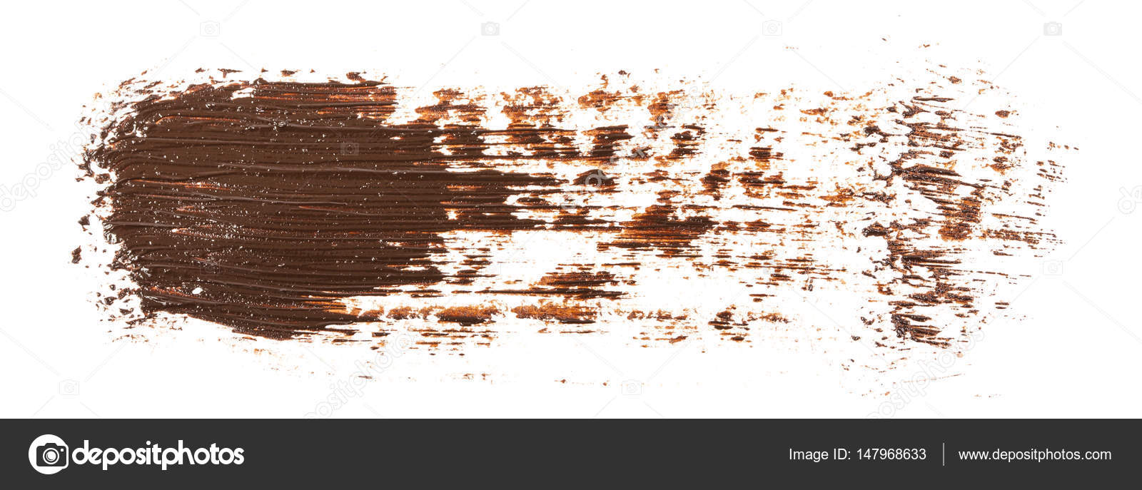 Smear of brown paint isolated on white background — Stock Photo
