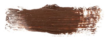 Beyaz arka plan üzerinde izole kahverengi boya smear