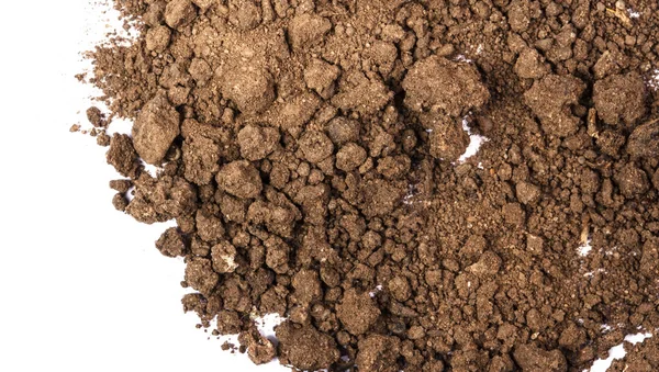 Fertile soil on a white background — Stock Photo, Image