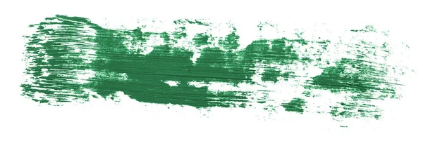 Επίχρισμα του πράσινο χρώμα που απομονώνονται σε λευκό φόντο — Φωτογραφία Αρχείου