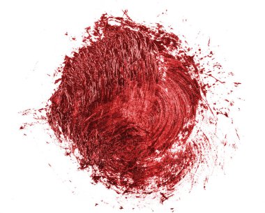 beyaz zemin üzerine kırmızı yağlı boya leke