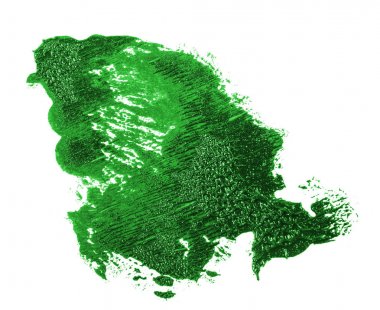 Beyaz arka plan üzerinde petrol yeşil boya lekesi