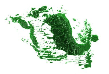 Beyaz arka plan üzerinde petrol yeşil boya lekesi