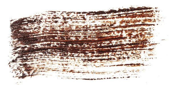 Stain of oil brown paint on white background — Stock Photo, Image