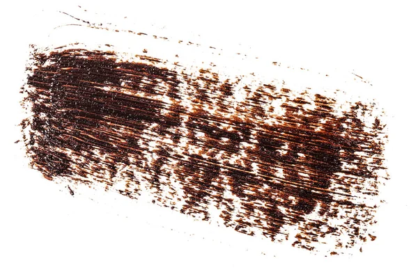 Stain of oil brown paint on white background — Stock Photo, Image