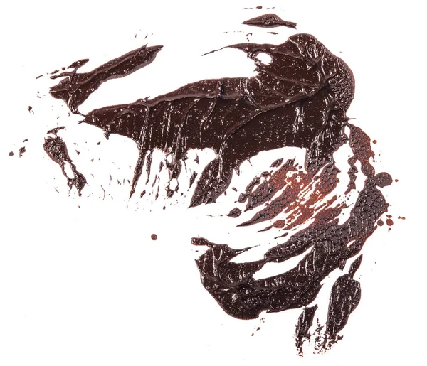 Beyaz arka plan üzerinde petrol kahverengi boya lekesi — Stok fotoğraf