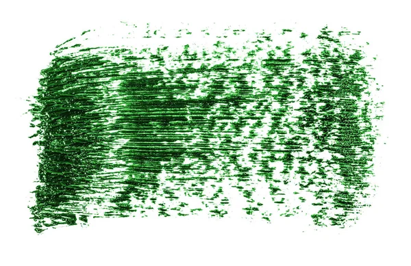 Пятна зеленой масляной краски на белом фоне — стоковое фото
