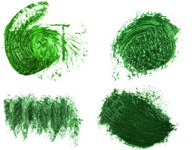 Beyaz arka plan üzerinde petrol yeşil boya lekesi. Ayarla