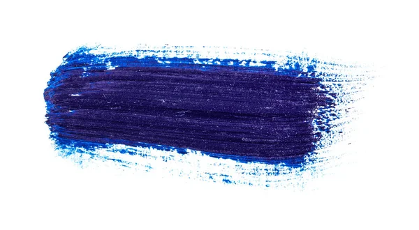 白色背景上的蓝色油漆涂抹 — 图库照片