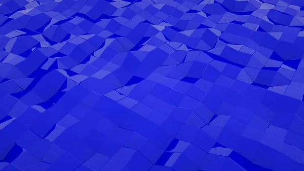 Темно-синій низький полі фон. 3d ілюстрація рендеринга . — стокове фото