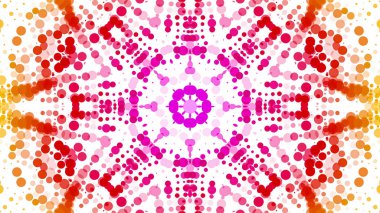 çok renkli beyaz parçacıkların kaleydoskop desenleri