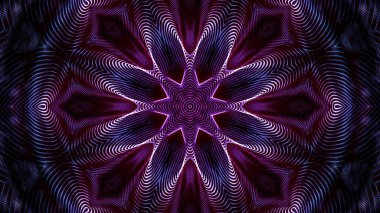 Mor yuvarlak parlak parçacıklardan oluşan kaleydoskop desenleri. abstra