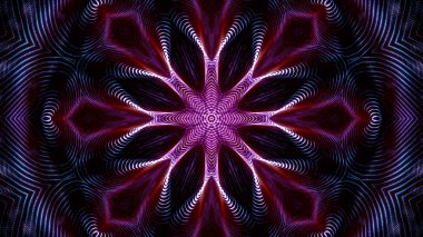 Mor yuvarlak parlak parçacıklardan oluşan kaleydoskop desenleri. abstra