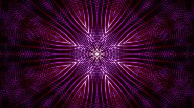 Mor yuvarlak parlak parçacıklardan oluşan kaleydoskop desenleri. abstra