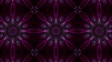 Mor yuvarlak parlak parçacıklardan oluşan kaleydoskop desenleri. abstra