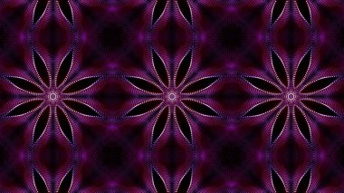Mor yuvarlak parlak parçacıklardan oluşan kaleydoskop desenleri. abstra