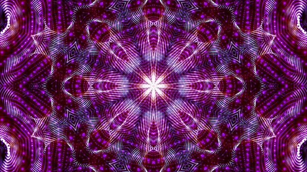 Mor yuvarlak parlak parçacıklardan oluşan kaleydoskop desenleri. abstra