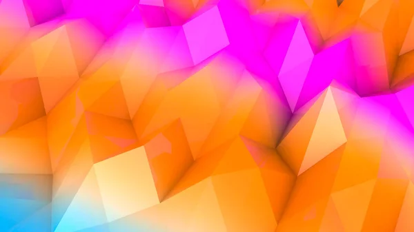 Abstract multicolored low poly background. 3d render. illustrati — Stockfoto