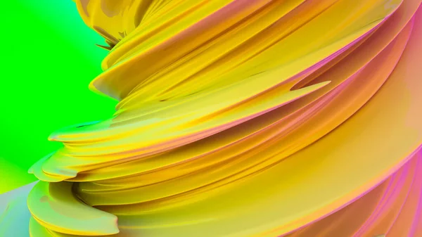 Forma Espiral Abstrato Multicolorido Renderizar Ilustração Contexto — Fotografia de Stock