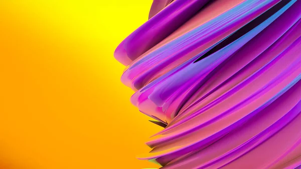 Forma Espiral Abstrato Multicolorido Renderizar Ilustração Contexto — Fotografia de Stock