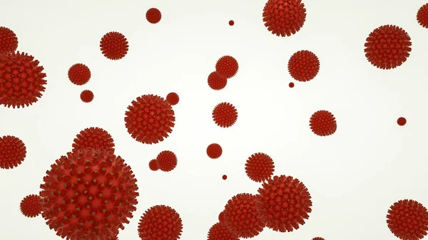 Modello Tridimensionale Cellula Virale Concetto Pandemia Coronovirus Illustrazione Rendering — Foto Stock