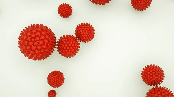 Three Dimensional Model Virus Cell Coronovirus Pandemic Concept Render Illustration — Stock Photo, Image