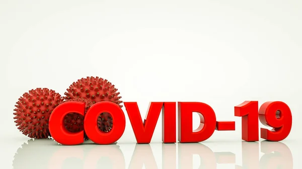 Covid Three Dimensional Virus Models White Background Coronavirus Pandemic Concept — Stock Photo, Image