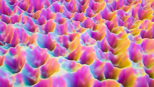 像素化抽象三维背景 钕酸的颜色 3D渲染说明 — 图库照片