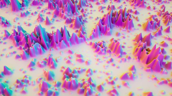Pikselowe Abstrakcyjne Tło Trójwymiarowe Kolory Kwasu Neonowego Ilustracja Renderowania — Zdjęcie stockowe