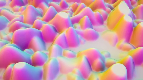 Pixelované Abstraktní Trojrozměrné Pozadí Neonové Barvy Vykreslení Ilustrace — Stock fotografie