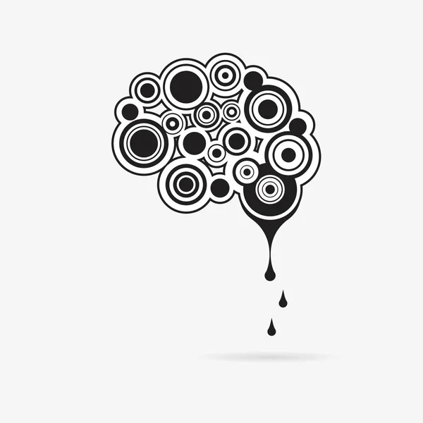Mente creativa - ilustración del concepto de plantilla de logotipo de vector de negocio. Signo cerebral humano abstracto . — Archivo Imágenes Vectoriales
