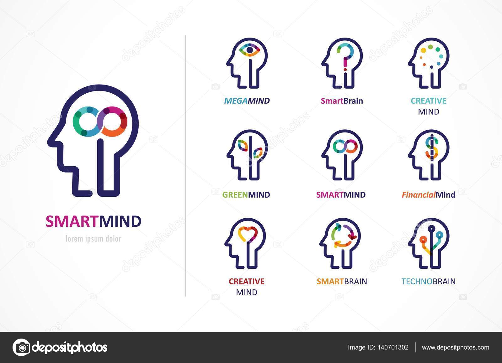 Brain Creative Mind Learning And Design Icon Man Head People Symbol Stock Vector Image By C Lipmic 140701302