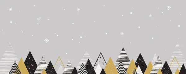 Weihnachten Winter Landschaft Hintergrund. abstrakter Vektor — Stockvektor