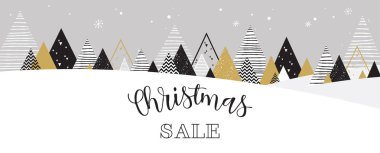 Noel kış manzara arka plan. Noel satış. Soyut vektör