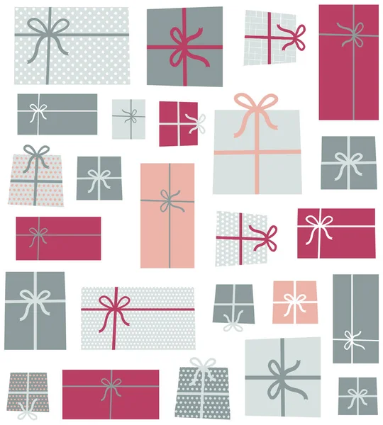 Gifts seamless pattern background — Stock Vector