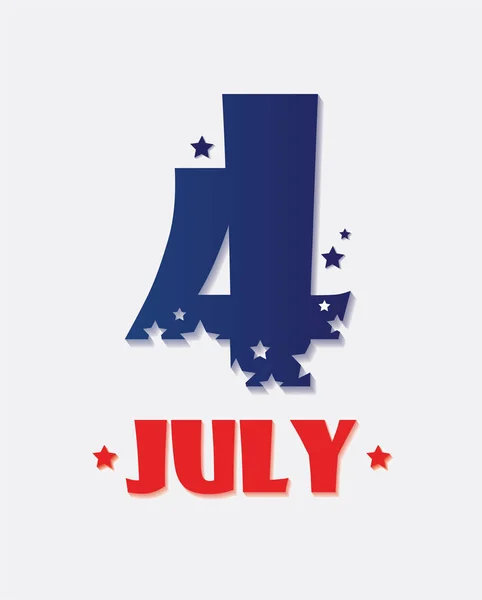 Glad USA självständighetsdag 4 juli. gratulationskort och affisch Design. — Stock vektor