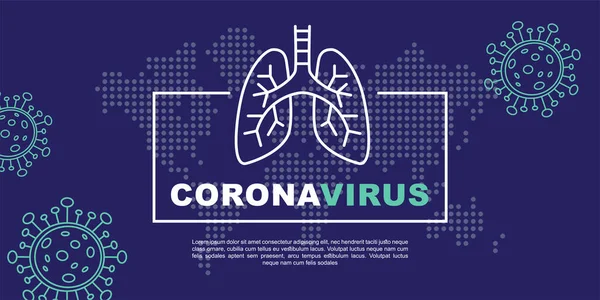 Corona Virus 2019 Ncov Banner Infografías Coronavirus Respiratorio Patógeno Gripe — Archivo Imágenes Vectoriales