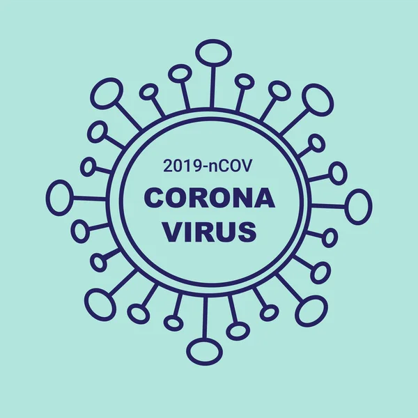 Corona virüsü 2019-nCoV pankartı. Patojen solunum koronavirüsü. Hastalık yayılıyor. Tehlikeli Ncov Corona virüsü, risk alarmı.