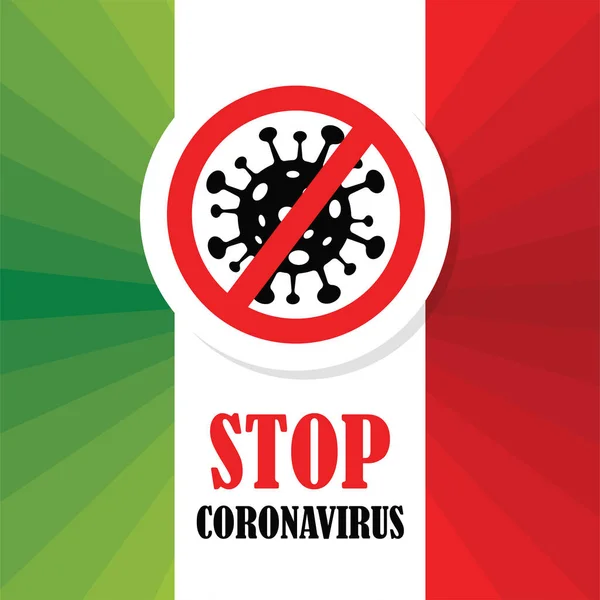 Corona Vírus Olaszországban 2019 Ncov Coronavirus Global Spread Koncepciója Ikon — Stock Vector