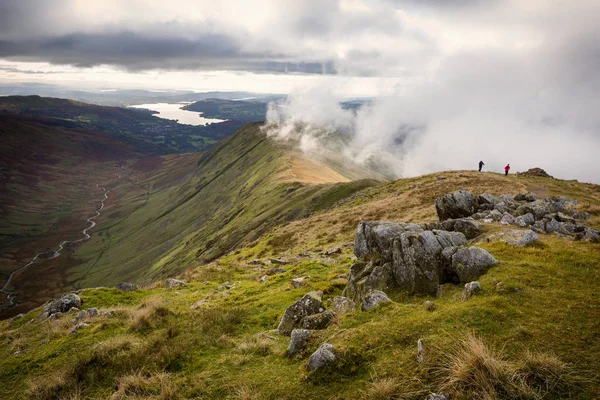 Vista de Rydal Fell de Great Rigg em Cumbria, Reino Unido — Fotografia de Stock