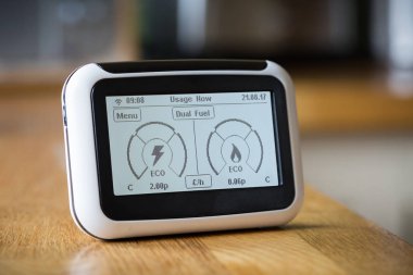 Smart Meter Showing Energy Usgae clipart