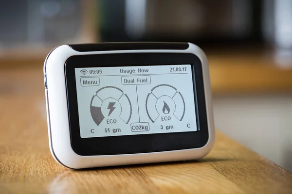 Smart Meter Showing Carbon Emissions — Stock Photo, Image