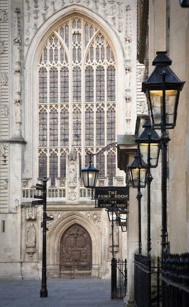 Bath Pump rooms and Abbey — Stock Photo, Image