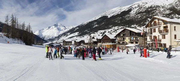 Lanslevillard Estación de esquí en Vanoise Francia — Foto de Stock