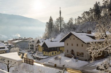Zell Am See Town Centre in Winter clipart
